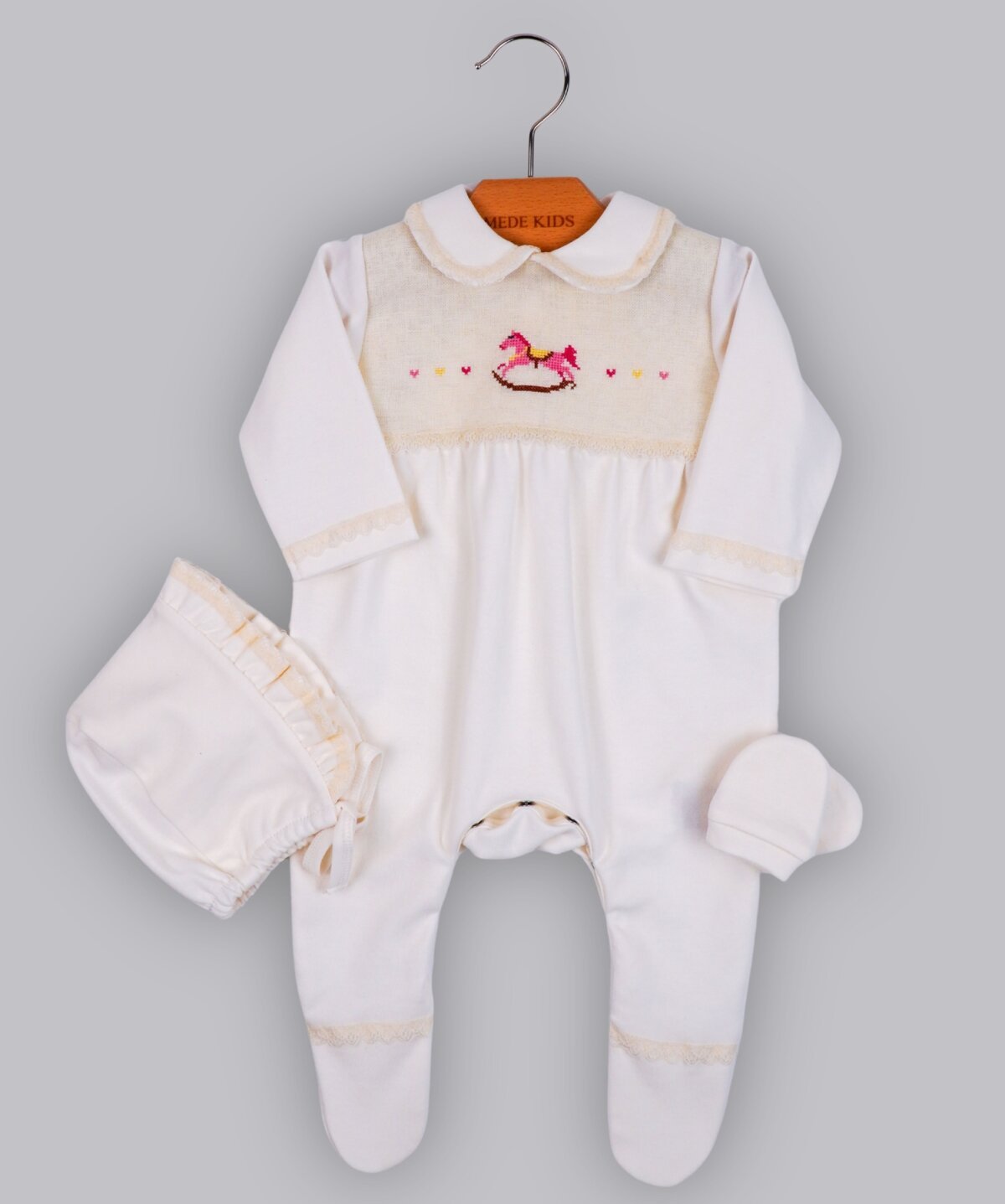 ETAMİN NAKIŞLI 3LÜ SET