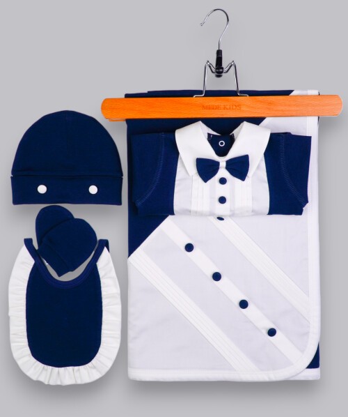 LACİVERT PAPYONLU 5Lİ SET